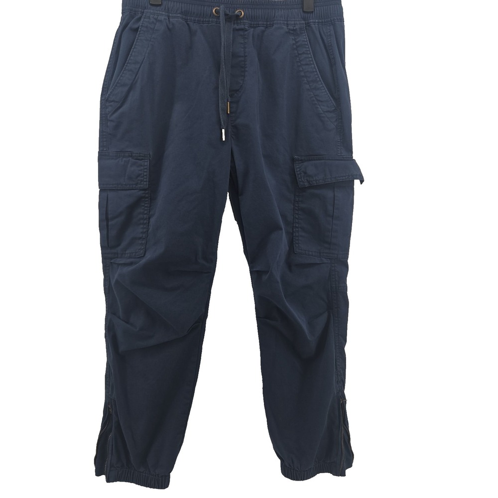 POLO Ralph Lauren Navy Chino Jogger Utility Pants Hold On Zip Vent Cuff Men's S